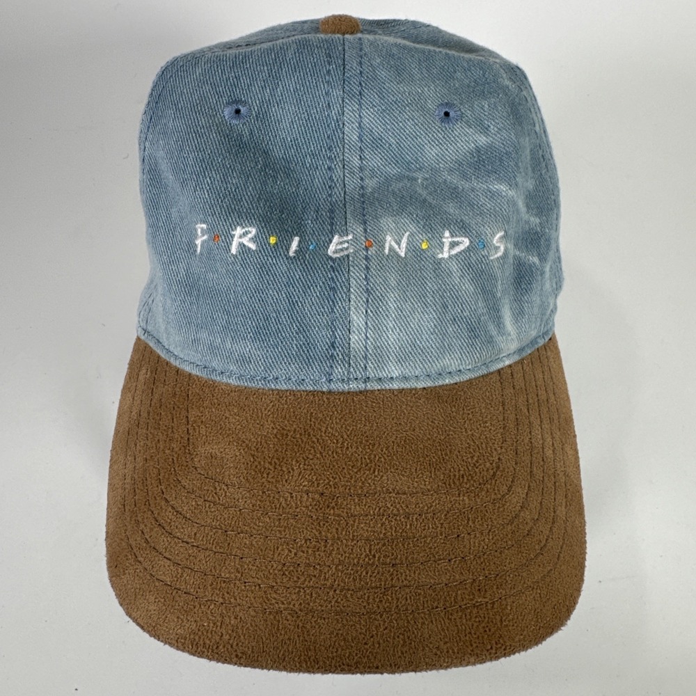 Friends TV Show Denim Baseball‎ Cap Hat Adjustable Faux Suede Brim Matthew Perry